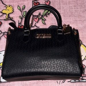 Guess Black Embossed Satchel